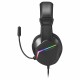 Mars Gaming MH122 Negro, Cascos Gaming FRGB Over Ear con Micrófono, Sonido HiFi, Cancelación de Sonido, Ultraligeros, PS4 P