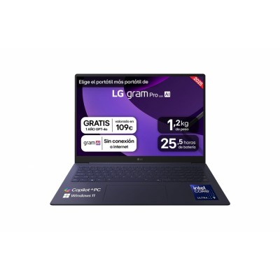 Portátil LG Gram Pro 16Z90TS-G.AU99B | Intel Core Ultra 9 288V | 32 GB RAM