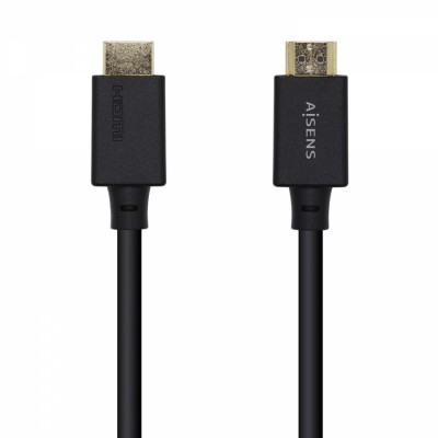 Cable HDMI AISENS V2.1 Ultra Alta Velocidad / HEC 8k@60Hz 48Gbps, A/M-A/M, Negro, 0.5m