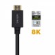 Cable HDMI AISENS V2.1 Ultra Alta Velocidad / HEC 8k@60Hz 48Gbps, A/M-A/M, Negro, 0.5m