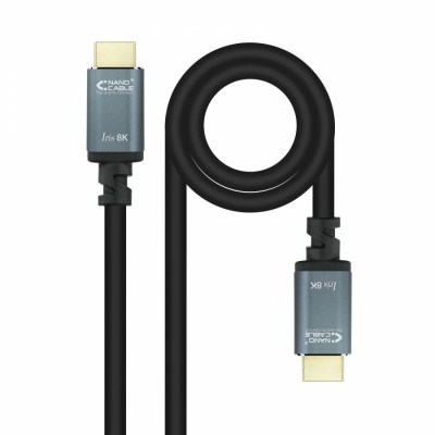 Cable HDMI Nanocable 2.1 IRIS 8K A/M-A/M, Negro, 1.5 m