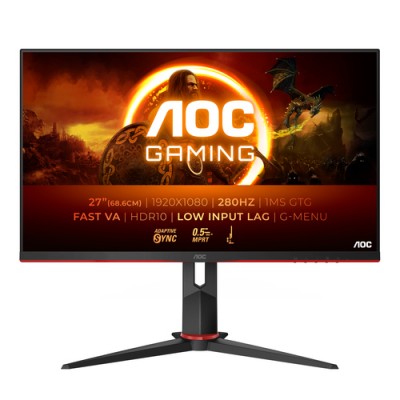 AOC G2 27G2ZN3/BK pantalla para PC 68,6 cm (27") 1920 x 1080 Pixeles Full HD LCD Negro, Rojo