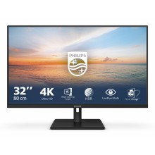 Philips 1000 series 32E1N1800LA/00 pantalla para PC 80 cm (31.5") 3840 x 2160 Pixeles 4K Ultra HD LCD Negro