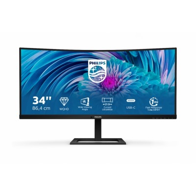 Philips E Line 346E2CUAE/00 pantalla para PC 86,4 cm (34") 3440 x 1440 Pixeles Wide Quad HD+ LCD Negro