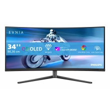 Philips Evnia 34M2C6500/00 pantalla para PC 86,4 cm (34") 3440 x 1440 Pixeles Wide Quad HD QD-OLED Gris