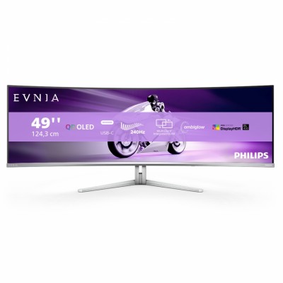 Philips Evnia 8000 49M2C8900/00 pantalla para PC 124,2 cm (48.9") 5120 x 1440 Pixeles Dual QHD QD-OLED Blanco