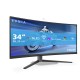 Philips Evnia 34M2C6500/00 pantalla para PC 86,4 cm (34") 3440 x 1440 Pixeles Wide Quad HD QD-OLED Gris