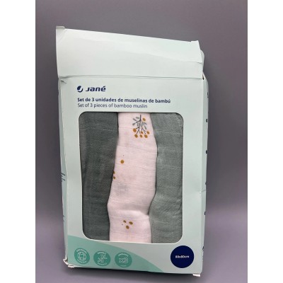 Jané Pack 3 Muselinas Bebé 80x80 cm