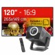 iggual Pack proyector 4K + Lona proyección 120"