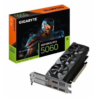 GeForce RTX 5060 OC Low Profile 8G Tarjeta Gráfica - 8GB GDDR7, 128bit, PCI-E 5.0, 2512 MHz Frecuencia del núcleo, 3 x Disp