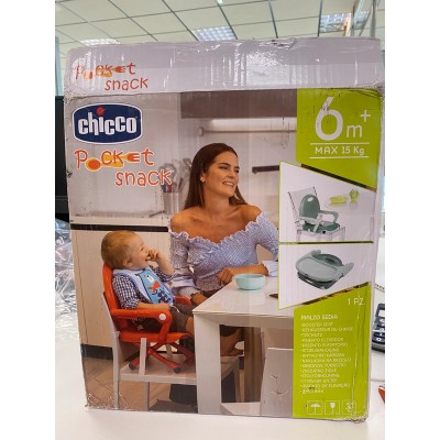 Chicco Pocket Snack Alzador de Silla para Niños para Comer, Apto de 6 Meses hasta 3 Años (15 kg)