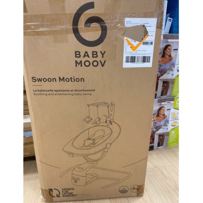 Babymoov Swoon Motion oscilación y cuna, con el asiento ergonómico cómodo y ajustable, 65 x 72 cm