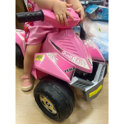 FEBER - Quad Racy Pink 6V, Coche Eléctrico para Niños de 18 Meses