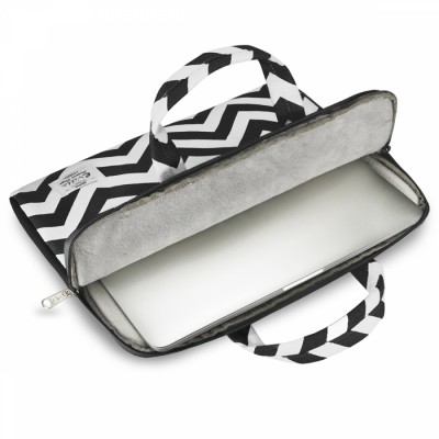 e-Vitta Chevron 15.6" Funda Negro, Color blanco