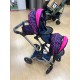 Bayer Design Cochecito de Muñeca Gemelas Twin NEO, ajustable, Plegable