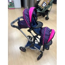 Bayer Design Cochecito de Muñeca Gemelas Twin NEO, ajustable, Plegable