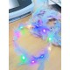 10 diademas de plumas con iluminación led