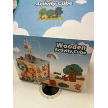 Cubo Actividades Madera Bebés,Cubi Montessori con Laberinto Versátil