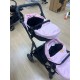 Joie Junior Evalite Twin Cochecito Rosa y Negro | Cochecito Ajustable para Muñecas