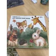 libro sensorial de tela para bebés de la marca Hahaland, modelo Soft Sensory Baby Book