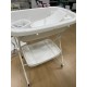 Interbaby Bañera Bebé Cambiador Plegable Patas, Ruedas, Hamaca