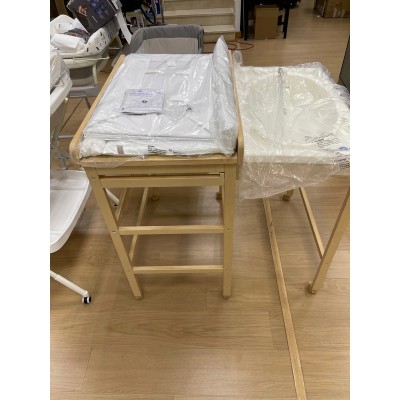 roba Mueble Cambiador con Bañera Extraíble 2 en 1 + Colchón Blanco Acolchado