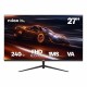 Monitor Nilox 27 GAMING FHD 240HZ, 27", Full HD, DisplayPort