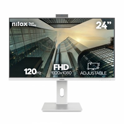 Monitor Nilox NXM24RWEB02W 61 cm (24") 1920 x 1080 Pixeles Full HD LED Blanco, 24", Full HD, HDMI, USB