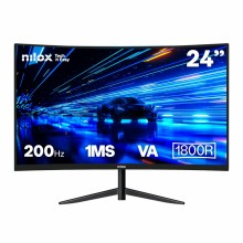Monitor Nilox 23 8 CURVO 200HZ HDMI DP, 23.8", Full HD