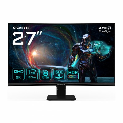 Monitor Gigabyte GS27QCA 27" Curvo para Gaming QHD, 27", Quad HD, DisplayPort