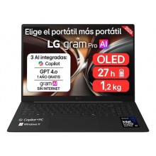 Portátil LG, Intel Core Ultra X7, 32 GB, de tipo LPDDR5x-SDRAM a, Windows 11 Home
