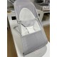 Babybjorn Hamaca Balance Soft, Estructura de Malla, Plata/Blanco