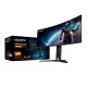 Monitor Gigabyte de juegos curvo OLED WQHD MO34WQC2 de 34", 34", Wide Quad HD, HDMI, DisplayPort