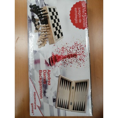 Estuche Ajedrez, Damas y Backgammon