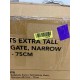 Safetots Puerta de Seguridad de Metal Extra alta con Ajuste a Presión, 68.5 cm - 75 cm,