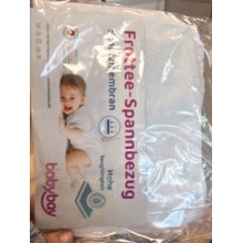 Babybay sábana bajera de algodón, blanco, 81 x 43 cm)