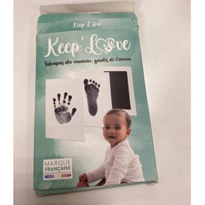 Keep'Love Kit de huellas para bebé, sello sin tinta y pie para bebé