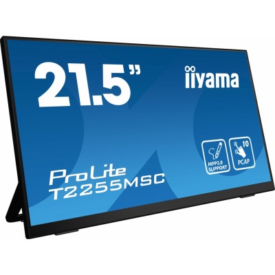 iiyama ProLite T2255MSC-B1 pantalla para PC 21.5" 1920 x 1080 Pixeles Full HD LCD Pantalla táctil Negro (HDMI, DisplayPort)