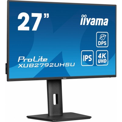 iiyama ProLite XUB2792UHSU-B6 pantalla para PC 27" 3840 x 2160 Pixeles 4K Ultra HD LED Negro (HDMI, DisplayPort)