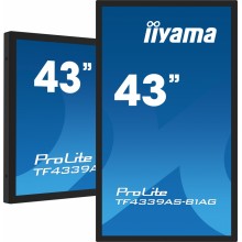 iiyama TF4339AS-B1AG pantalla para PC 42.5" 3840 x 2160 Pixeles 4K Ultra HD LED Pantalla táctil Negro (HDMI, DisplayPort)