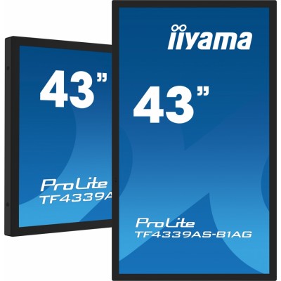 iiyama TF4339AS-B1AG pantalla para PC 42.5" 3840 x 2160 Pixeles 4K Ultra HD LED Pantalla táctil Negro (HDMI, DisplayPort)