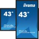 iiyama TF4339AS-B1AG pantalla para PC 42.5" 3840 x 2160 Pixeles 4K Ultra HD LED Pantalla táctil Negro (HDMI, DisplayPort)