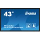 iiyama TF4339AS-B1AG pantalla para PC 42.5" 3840 x 2160 Pixeles 4K Ultra HD LED Pantalla táctil Negro (HDMI, DisplayPort)