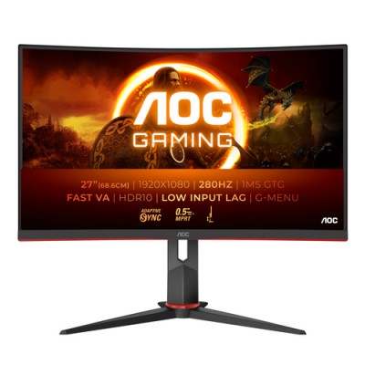 AOC G2 C27G2Z3/BK pantalla para PC 27" 1920 x 1080 Pixeles Full HD LED Negro, Rojo (HDMI, DisplayPort)