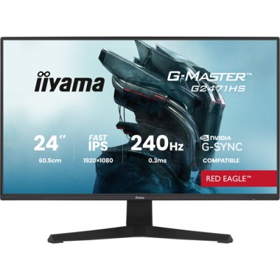 iiyama G-MASTER G2471HS-B1 pantalla para PC 23.8" 1920 x 1080 Pixeles Full HD Negro (HDMI, DisplayPort)