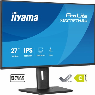 iiyama ProLite XB2797HSU-B1 pantalla para PC 27" 1920 x 1080 Pixeles Full HD LED Negro (HDMI, DisplayPort)
