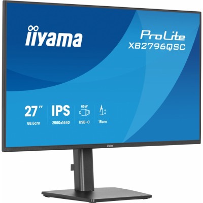 iiyama ProLite XB2796QSC-B1 pantalla para PC 27" 2560 x 1440 Pixeles Quad HD LED Negro (HDMI, DisplayPort)