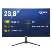 iggual Monitor 24" IPS 1ms FHD 120Hz VGA HDMI +Altavoces (HDMI, VGA)