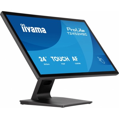 iiyama ProLite T2452MSC-B2 pantalla para PC 24" 1920 x 1080 Pixeles Full HD Pantalla táctil Negro (HDMI, DisplayPort)