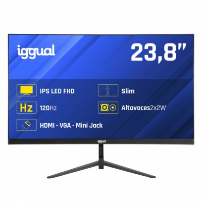 iggual Monitor 24" 1ms FHD 120Hz VGA HDMI DP MM (HDMI, DisplayPort, VGA)